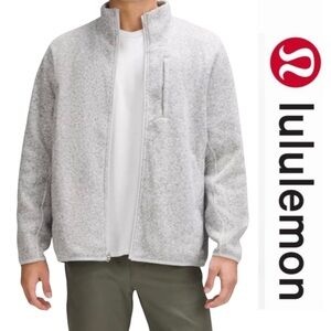NWT | Lululemon | Sojourn Fleece-Lined
Knit Jacket| XL |White-Black-Grey Heather